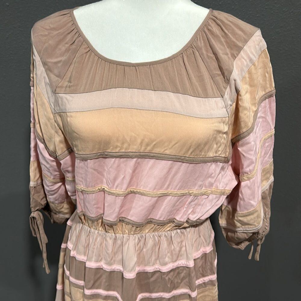 Storia Neapolitan Stripe Midi Dress M - Picture 5 of 8